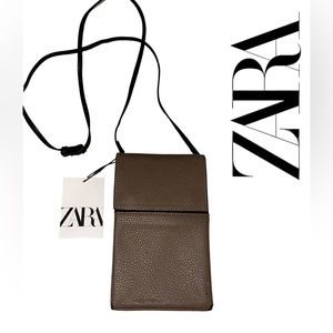 Zara- Men’s Monochrome Mobile Phone Bag- Natural Color- NWT💥
